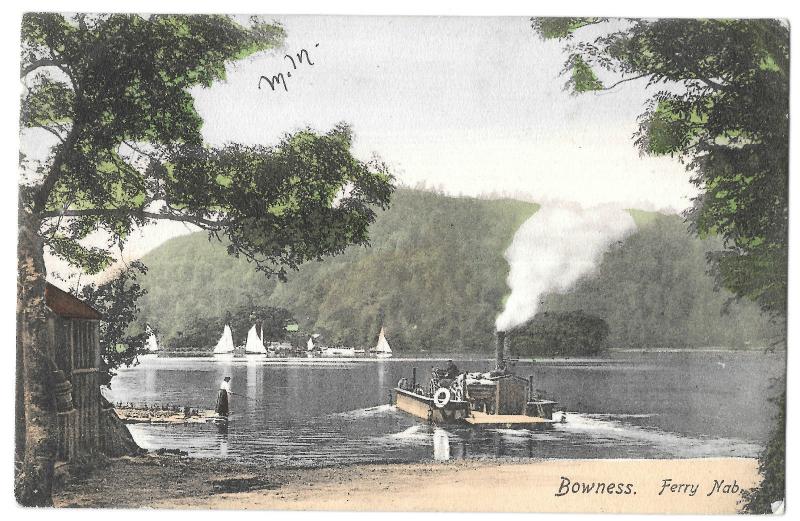 Bowness Ferry Nab PPC, 1904 PMK, Frith, Steam Powered Ferry Under Way With Cart