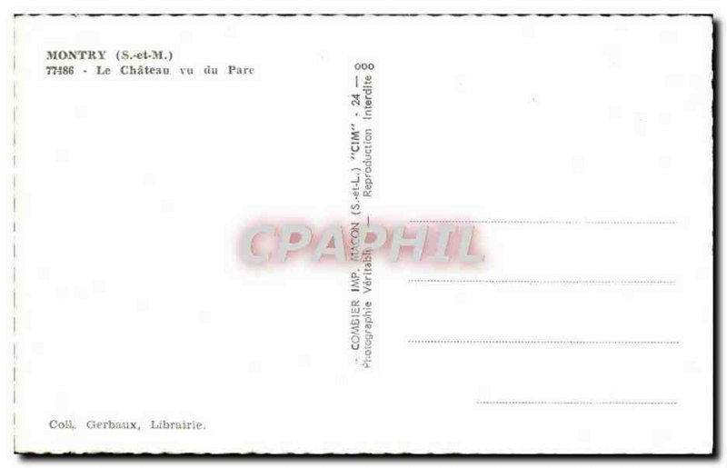 Postcard Modern Montry Vu Le Chateau Du Parc