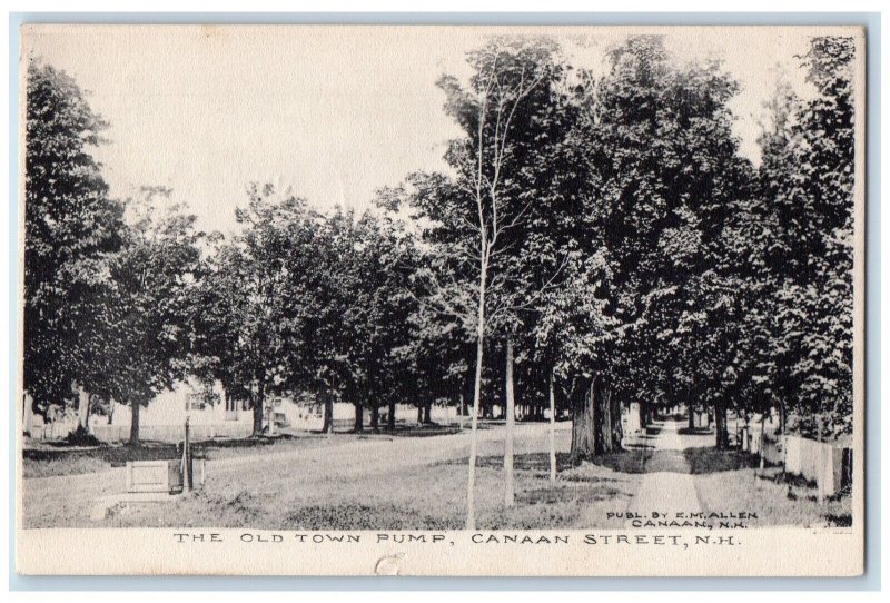 1908 The Old Town Pump Canaan Street New Hampshire NH Antique Postcard