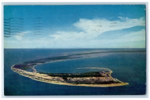1958 Air Aerial View Tip Cape Cod Ocean Provincetown Massachusetts MA Postcard