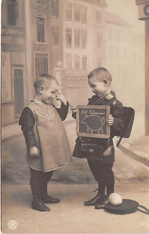 2 Young boys Child, People Photo Unused 