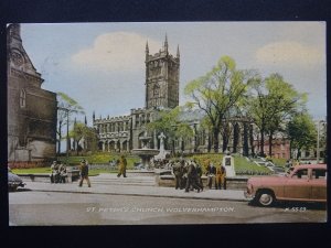 West Midlands WOLVERHAMPTON St. Peter's Church c1952 Postcard by Valentine K5539