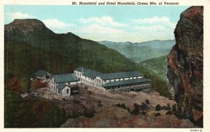 Vintage Postcard 1920's Mt. Mansfield and Hotel Mansfield Green Mts. Vermont VT