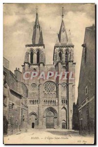 Old Postcard Blois Saint Nicolas Church