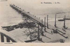 Pondichery Le Pier Antique French Postcard