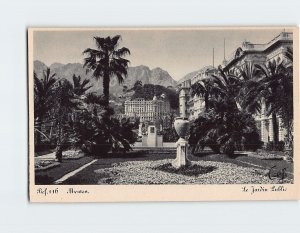 Postcard Le Jardin Public Menton France