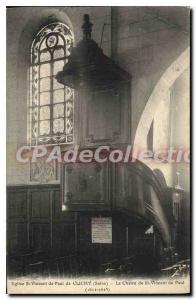 Postcard Ancient Church St Vincent de Clichy (Seine) The Chair of St. Vincent...