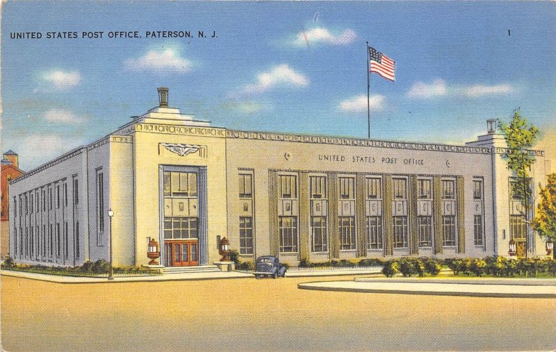 Paterson New Jersey 1940s Postcard United States Post Office