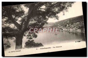 Old Postcard Cote D & # 39Azur Villefranche Vue Generale