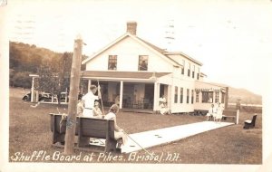 Bristol New Hampshire Shuffle Board at Pikes Real Photo Vintage Postcard AA54009