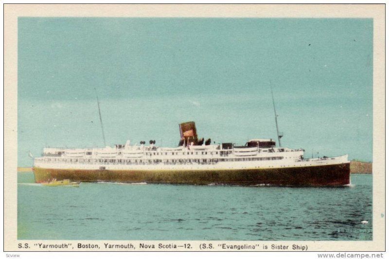 Steamer/Ship, S. S. Yarmouth, Boston, Yarmouth, Nova Scotia, 1930-1940s