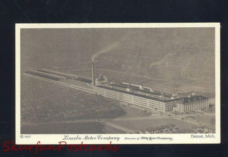 DETROIT MICHIGAN THE LINCOLN MOTOR COMPANY FACTORY ADVERTISING POSTCARD