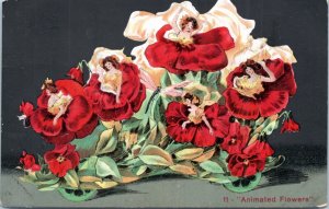 Postcard MO Kansas City - Priests of Pallas 11 - Animated Flowers