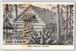 1920 Winnipeg Manitoba Canada Postcard Fort Frances Our Cabin Do Not Disturb