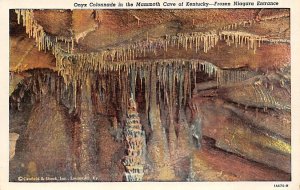 Onyx colonnade Frozen Niagara entrance Mammoth Cave KY
