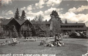 DR1/ Estes Park Colorado RPPC Postcard c1940s Voelkel's Glacier Lodge