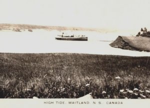 RPPC  High Tide  Maitland  Nova Scotia  Canada   Photo Postcard  c1930