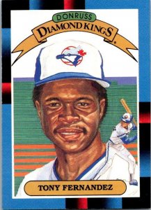 1987 Donruss Baseball Card Tony Fernandez Toronto Blue Jays sk20718