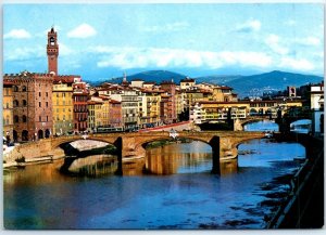 Postcard - Santa Trinita Bridge and the Ponte Vecchio - Florence, Italy