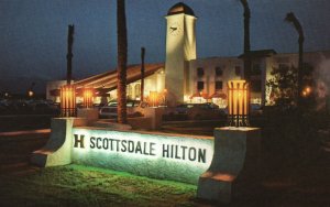 Luxury Scottsdale Hilton Hotel Lincoln Drive Arizona AZ Vintage Postcard