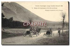 Postcard Old Cars Tour d & # 39Auvergne Gordon Bennett cup 1905 plain of Lasc...