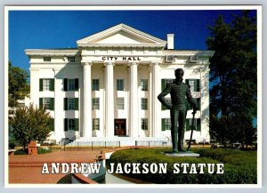 Andrew Jackson Statue, City Hall, Jackson, Mississippi, Chrome Postcard, NOS