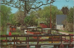 Postcard Barges on the Delaware Canal New Hope Bucks Country PA