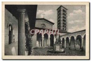 Old Postcard Die Friedenskirche in Sanssouci links Eingang zum Mausoleum