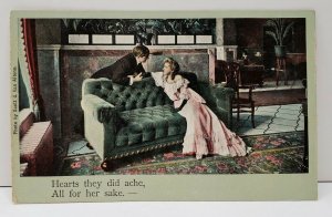 Scott & Van Altena Postcard Romance Song Series, All for her sake..Postcard B17