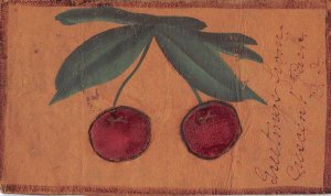 Crescent Park Rhode Island Greetings Felt Cherries Leather Novelty PC AA33125