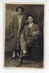 Mint Postcard Black Americana RPPC Well Dressed AA Couple Man Wife