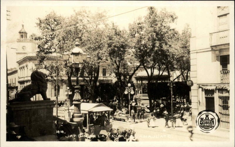 Guanajuato Mexico Street Scene Mule Drawn Trolley Torres Real Photo Postcard