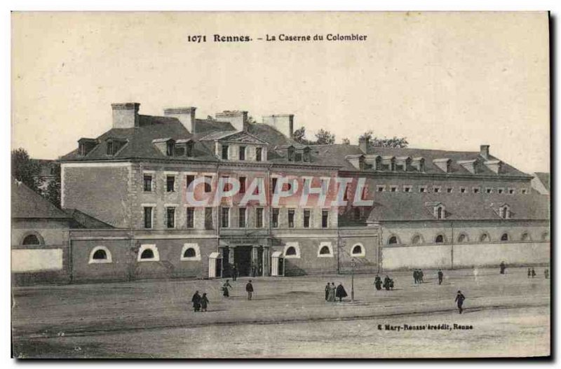 Old Postcard Army barracks Rennes The dovecote