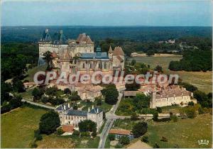 Postcard Modern en Perigord Chateau Biron from the sky most of the baronies o...