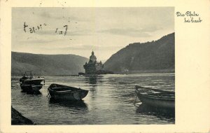 Sailing & navigation themed postcard die Pfalz castle boats ship