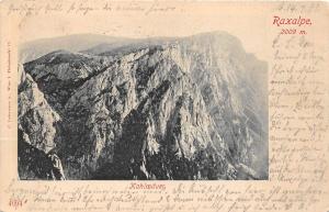 B4286 Austria Lower Austria Raxalpe Kahlmauer 1901r front/back scan