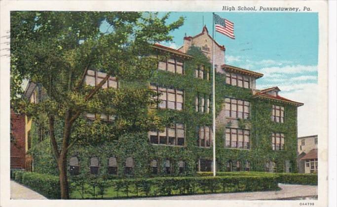 Pennsylvania Punxsutawney High School 1940 Curteich