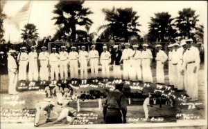 St. Petersburg FL Old Men's Baseball Team c1930s Real Photo Postcard