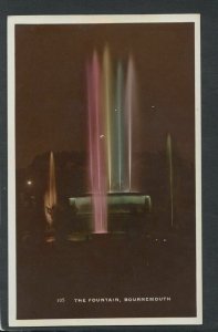 Dorset Postcard - The Illuminated Fountain, Bournemouth   T6009