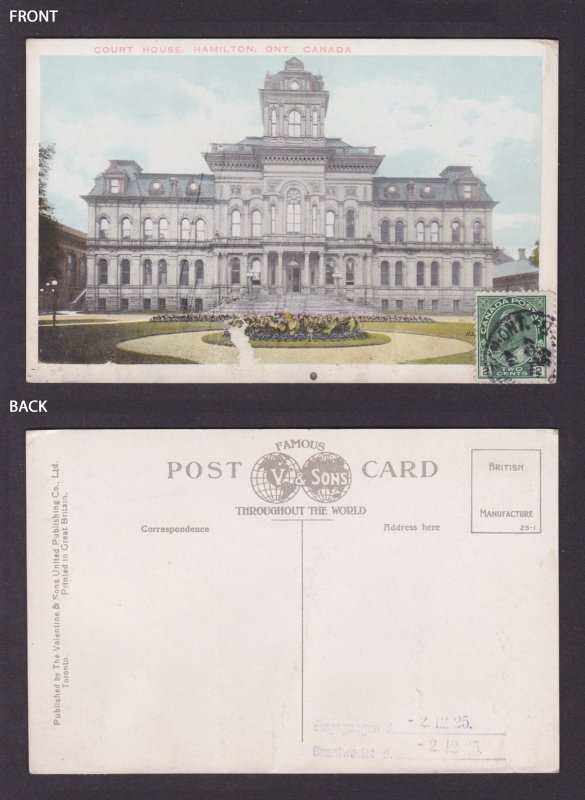 Postcard, CANADA, Hamilton, Court House