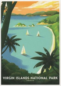 Sailing Boats at Virgin Islands National Park St John USA Postcard