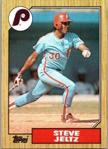 1987 Topps Baseball Card Steve Jeltz Philadelphia Phillies sk3481