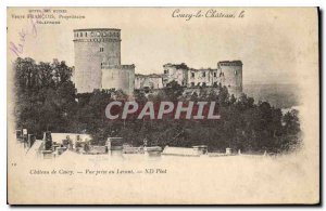 Old Postcard Chateau of Coucy View taken in the Levant