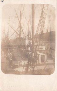 RPPC SHIP ABERDEEN WASHINGTON REAL PHOTO POSTCARD 1911