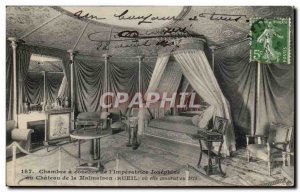 Old Postcard Bedroom & # 39imperatrice of Josephine in the castle of Malmaiso...