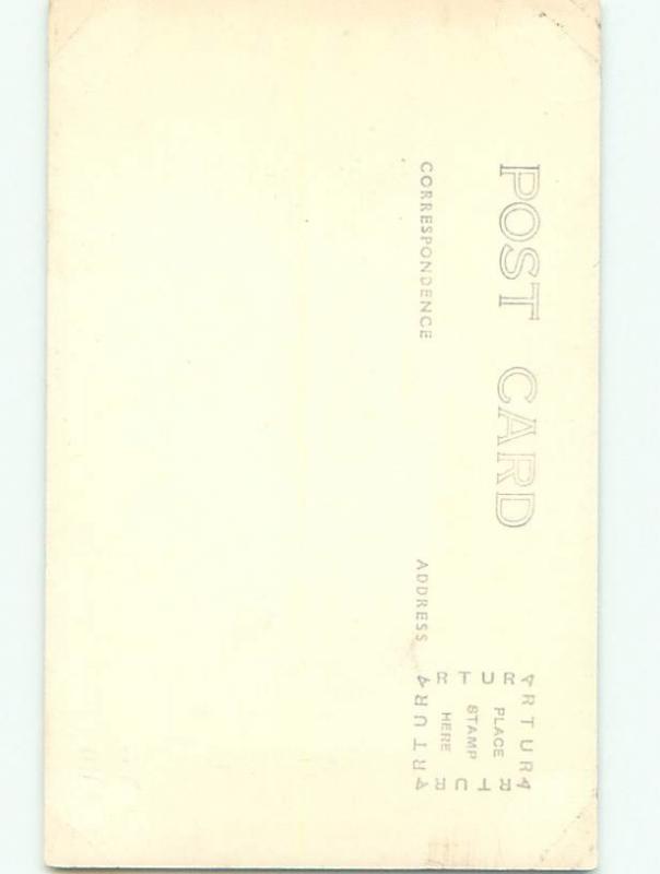 Old rppc BUILDING SCENE Architecture Postcard AB1241