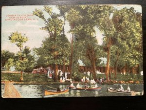 Vintage Postcard 1912 Lenhart's Cottages Bemus Point Lake Chautauqua New York NY