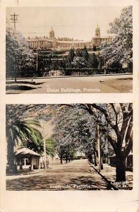 Pretoria South Africa Street Scenes Tinted Real Photo Antique Postcard (J34550)