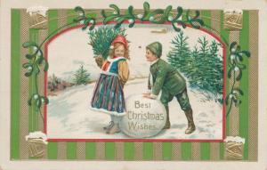 Christmas Greetings - Best Wishes - United Art Publishing Co. - DB