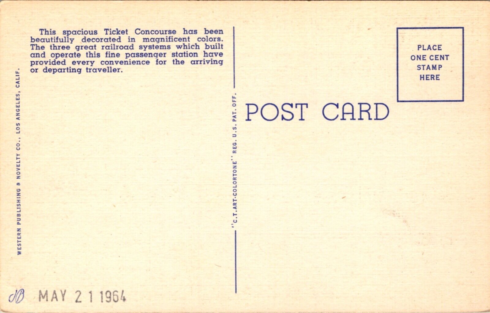 Linen PC Ticket Concourse at Union Railroad Station in Los Angeles ...